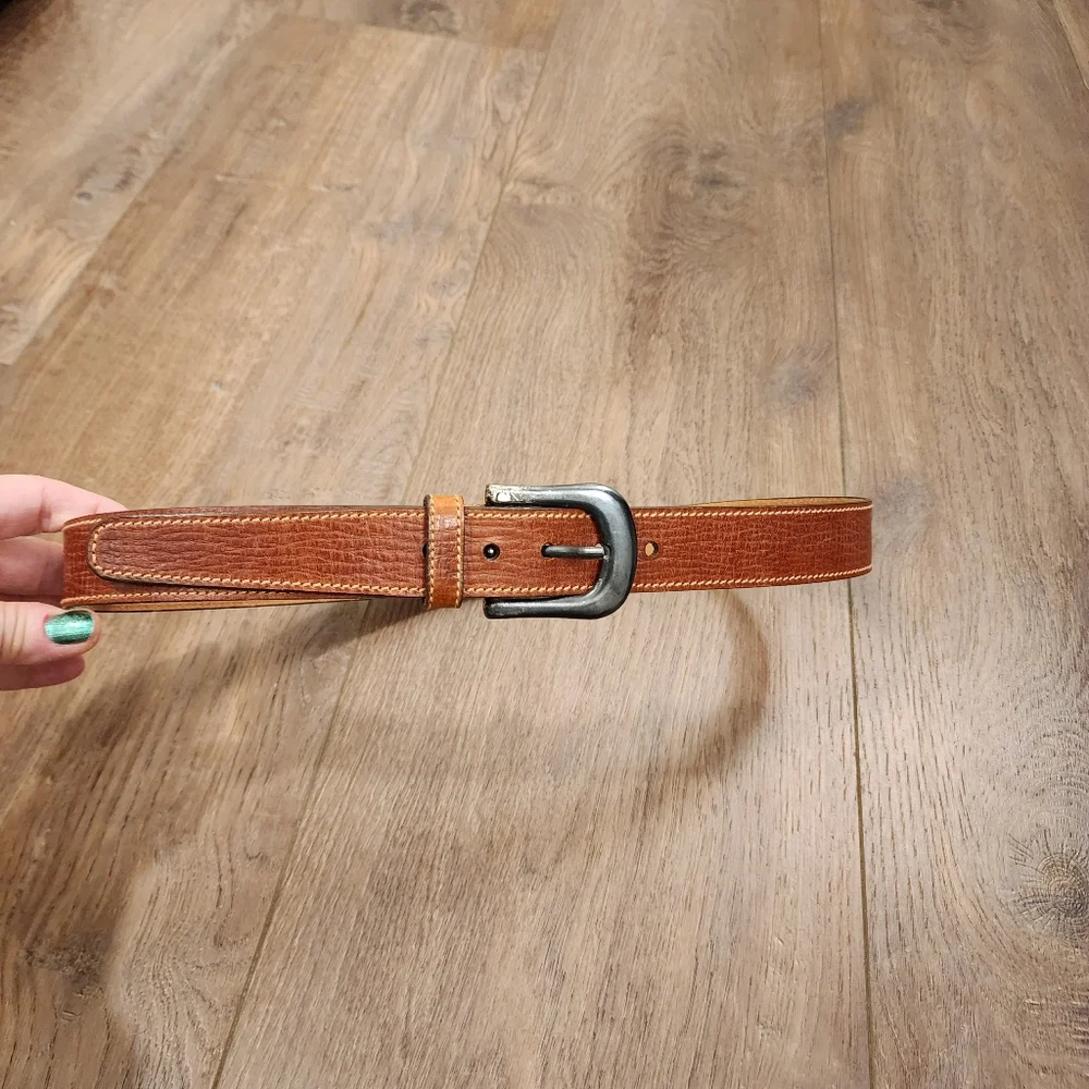 Trafalgar Textured Leather Belt Brown Made in USA Classic Men's size 30